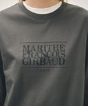 CRACK CLASSIC LOGO LONG SLEEVE TEE IN CHARCOAL GREY image 4