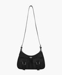 REGULAR LOGO 2WAY HOBO BAG IN BLACK image 4