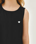 KIDS W BUBBLE SLEEVELESS ONEPIECE IN BLACK image 4