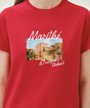 W AEROCOOL RESORT GRAPHIC TEE IN RED image 4