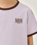 KIDS SMALL CLASSIC LOGO RINGER TEE IN LIGHT PURPLE image 4