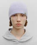 CLASSIC LOGO HAIRY BEANIE IN LIGHT PURPLE image 4