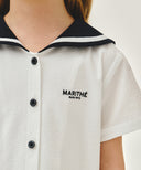 KIDS W SAILOR MARINE DRESS IN WHITE image 4