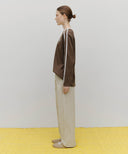 MARITHÉ SPORT NYLON TRACK PANTS IN BEIGE image 4
