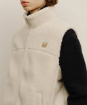 MARITHÉ SPORT FLEECE VEST IN IVORY image 4