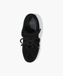 W LACE UP SUEDE SNEAKERS IN BLACK image 4