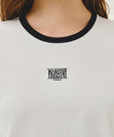 W CLASSIC LOGO RINGER TEE IN WHITE image 4