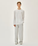 CLASSIC LOGO SWEAT PANTS IN LIGHT HEATHER GREY image 10