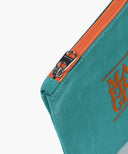 CLASSIC LOGO COLOR COTTON POUCH IN TEAL image 4