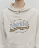 VINTAGE STAMP GRAPHIC HOODIE (BRUSHED) IN OATMEAL image 4