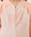 KIDS W ZIP UP RASHGUARD & SKIRT SET-UP IN PINK image 4