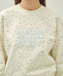 W CLASSIC LOGO CROP SWEATSHIRT IN FLOWER image 4