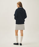 W VINTAGE CLASSIC LOGO SWEAT MINI SKIRT IN HEATHER GREY image 6