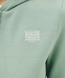 W SMALL CLASSIC LOGO CROP KNIT HOODIE ZIPUP IN MINT image 4