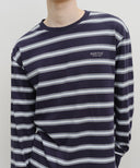 MULTI COLOR STRIPE LONG SLEEVE IN NAVY image 10