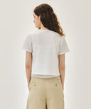 W CRINKLE SLEEVELESS + CARDIGAN SET IN WHITE image 4