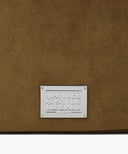 CLASSIC LOGO SQUARE SUEDE MINI TOTE BAG IN CAMEL image 4