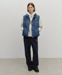 CLASSIC LOGO DENIM DOWN VEST IN DARK BLUE image 5