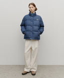 CLASSIC LOGO DENIM DOWN JACKET IN DARK BLUE image 5