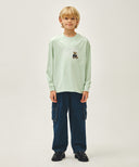 KIDS DOODLE CLASSIC LOGO LONG SLEEVE TEE IN MINT image 5