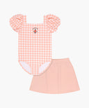 KIDS W CHECK SWIM SUIT IN PINK image 5