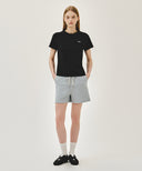 W SMALL REGULAR LOGO TEE IN BLACK image 5