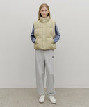 CLASSIC LOGO DOWN VEST IN BEIGE image 5