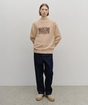 BOUCLE CLASSIC LOGO KNIT PULLOVER IN ECRU image 5