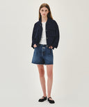 W CROP SHEER JACKET IN NAVY image 5