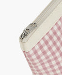 CLASSIC LOGO CHECK POUCH IN PINK image 5