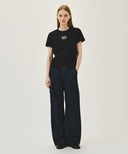 W SMALL CLASSIC LOGO TEE IN BLACK image 5
