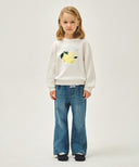 KIDS CITRON KNIT PULLOVER IN IVORY image 5