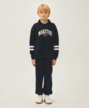 KIDS STRIPE POINT COLLAR SWEATSHIRT IN NAVY image 5