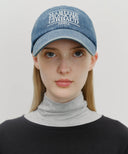 DENIM WASHING CLASSIC LOGO COVERED CAP IN BLUE image 5