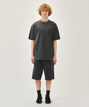 DRAWING LOGO DYEING TEE IN CHARCOAL GREY image 5