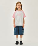 KIDS CLASSIC LOGO OVERSIZED RAGLAN TEE IN PINK