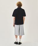 EMBO LOGO BERMUDA SWEAT SHORTS IN LIGHT HEATHER GREY image 5