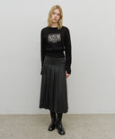 W CLASSIC LOGO CROP KNIT IN BLACK image 5