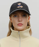 DOODLE BEAR CAP IN WASHED BLACK image 5
