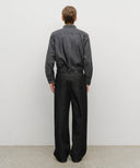 M WIDE RAW DENIM PANTS IN BLACK image 5