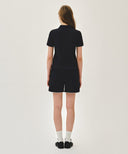 W LACE DETAIL SWEAT SHORTS IN NAVY image 5