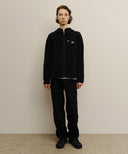 MARITHÉ SPORT FLEECE HOOD ZIP-UP JACKET IN BLACK image 5