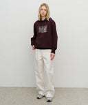 DOODLE CLASSIC BEAR HOODIE IN BURGUNDY image 10