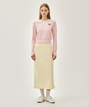 W SMALL CLASSIC LOGO CROP KNIT PULLOVER IN PINK image 5
