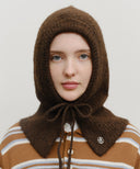 CIRCLE LOGO BALACLAVA IN DARK BROWN image 5