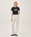 W CLASSIC LOGO CROP TEE IN BLACK image 5