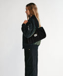 MARITHE X ALPHA INDUSTRIES CLASSIC LOGO NYLON DUFFLE BAG IN BLACK image 5