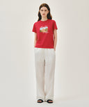 W AEROCOOL RESORT GRAPHIC TEE IN RED image 5