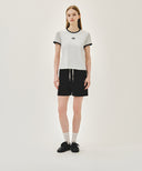 W CLASSIC LOGO RINGER TEE IN LIGHT HEATHER GREY image 5