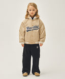 KIDS DETACHBLE BASEBALL JACKET IN BEIGE